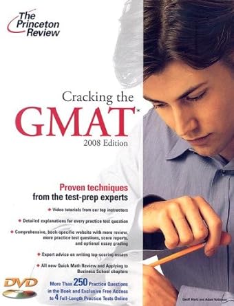 cracking the gmat with dvd 2008 edition study guide edition princeton review 0375766111, 978-0375766114