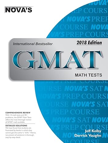 gmat math tests 2018 edition paperback jeff kolby 1st edition jeff kolby 8175994614, 978-8175994614