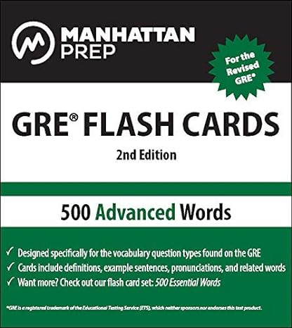 500 advanced words gre vocabulary flash cards 1st edition manhattan prep 1935707884, 978-1935707882