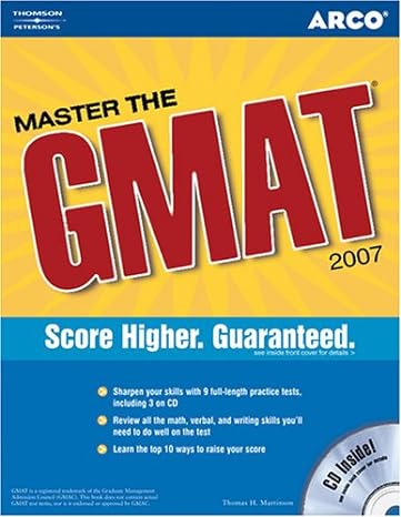 master the gmat 2007/e w/cd pap/cdr edition thomas h. martinson 0768923123, 978-0768923124