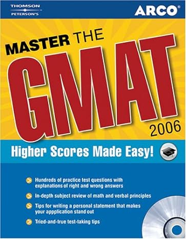 master the gmat 2006/e w/cd book and cd-rom edition arco 0768919266, 978-0768919264