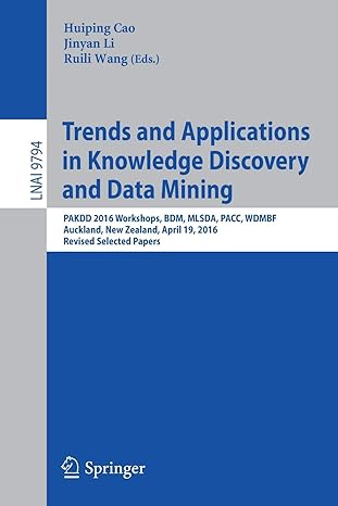 trends and applications in knowledge discovery and data mining pakdd 20 workshops bdm mlsda pacc wdmbf