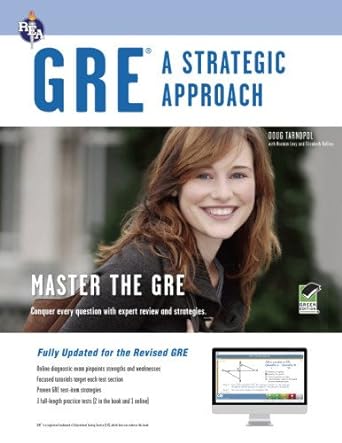 gre a strategic approach with online diagnostic test 6th edition doug tarnopol m.a. ,norman levy ,elizabeth