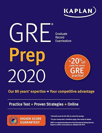 gre prep 2020 practice tests + proven strategies + online proprietary edition kaplan test prep 150624890x,