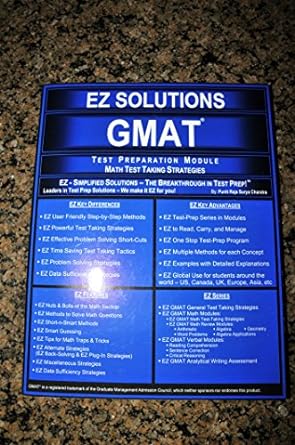 ez gmat math strategies 1st edition punit raja suryachandra, ez solutions 0972779086, 978-0972779081