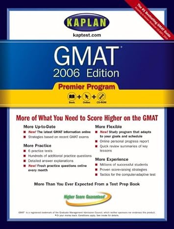 kaplan gmat 2006 premier program revised edition kaplan 0743265424, 978-0743265423