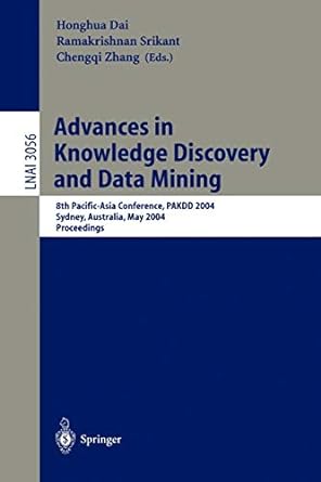 advances in knowledge discovery and data mining 8th pacific asia conference pakdd 2004 sydney australia may