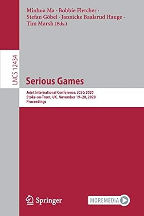 serious games joint international conference jcsg 2020 stoke on trent uk november 19 20 2020 proceedings 1st