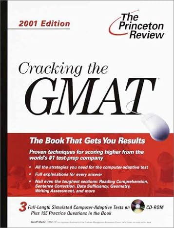 cracking the gmat  rom 2001 edition book and cd-rom edition geoff martz 0375756248, 978-0375756245