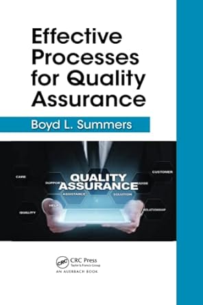 effective processes for quality assurance 1st edition boyd l. summers 103247565x, 978-1032475653