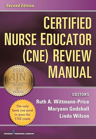 certified nurse educator review manual 2nd edition ruth a. wittmann-price 0826110061, 978-0826110060