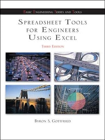 spreadsheet tools for engineers using excel 3rd edition byron gottfried 0072971843, 978-0072971842