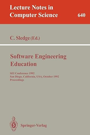 software engineering education sei conference 1992 san diego california usa october 5 7 1992 proceedings