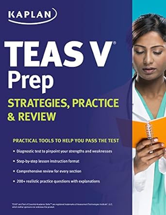 kaplan teas v prep strategies practice and review 1st edition kaplan 1625237146, 978-1625237149