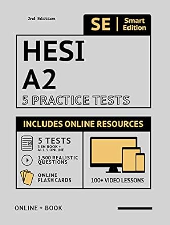 hesi a2 5 practice tests workbook 2020 5 full length practice tests 3 in book and all 5 online 100 video