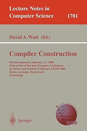 compiler construction 9th international conference cc 2000 held as part of the joint european conferences on