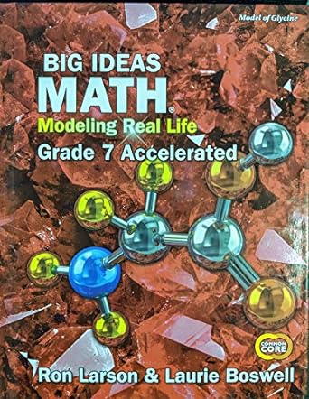 big ideas math modeling real life common core grade 7 accelerated student edition 9781642450606 164245060x