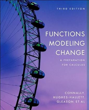 by eric connally functions modeling change a preparation for calculus 3rd edition paperback 2006 3rd edition