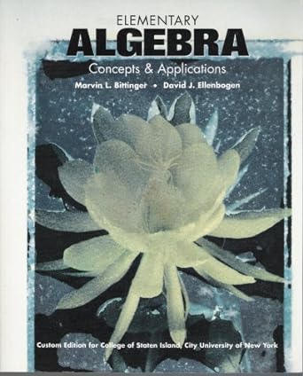 elementary algebra concepts and applications seventh edition 1st edition david j ellenbogen marvin l