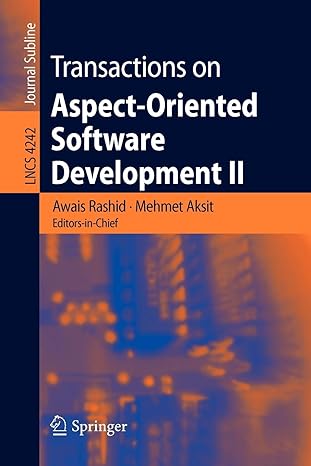 transactions on aspect oriented software development ii focus aop systems software and middleware 2006