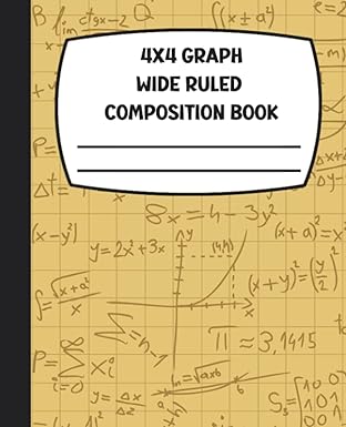 4x4 graph wide ruled composition book gold math 7 5 x 9 25 100 pages 1st edition d one publications b0b92hrnrn