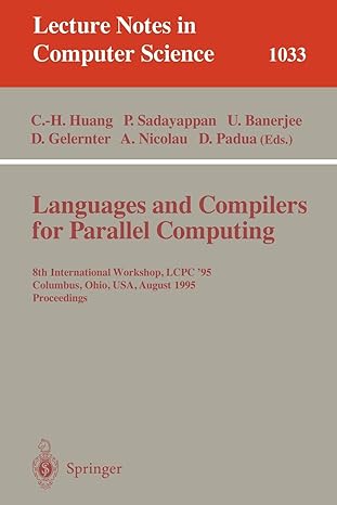 languages and compilers for parallel computing 8th international workshop columbus ohio usa august 10 12 1995