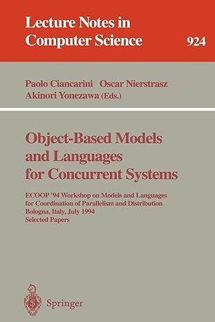 object based models and languages for concurrent systems ecoop 94 workshop on models and languages for