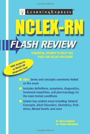 nclex rn flash review 1st edition llc learningexpress 1576858936, 978-1576858936