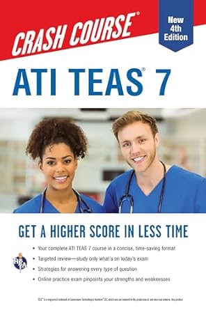 ati teas 7 crash course with online practice test get a higher score in less time 4th edition john allen