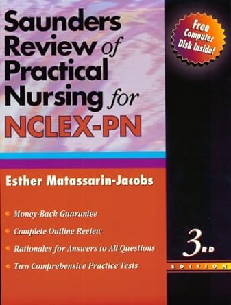 saunders review of practical nursing for nclex pn subsequent edition esther matassarin-jacobs 0721658725,