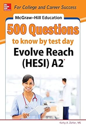 mcgraw hill education 500 evolve reach a2 questions to know by test day 1st edition kathy zahler 0071847723,