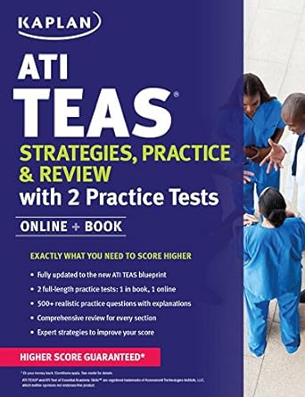 ati teas strategies practice and review with 2 practice tests online + book 1st edition kaplan nursing