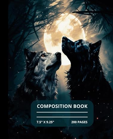 wolves composition book wolf inspired composition book 1st edition the crystal cove design b0ch28rjgr