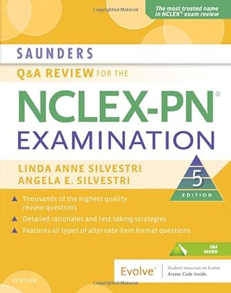 saunders q and a review for the nclex pn examination 5e 5th edition linda anne silvestri phd rn faan ,angela