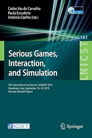 serious games interaction and simulation 5th international conference sgames 2015 novedrate italy september 