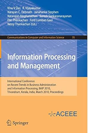 information processing and management international conference on recent trends in business administration