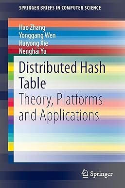 distributed hash table theory platforms and applications 2013 edition hao zhang ,yonggang wen ,haiyong xie