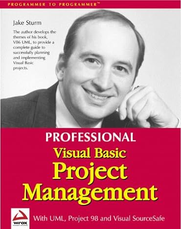 professional visual basic 6 project management 1st edition jake sturm 1861002939, 978-1861002938