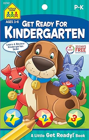 school zone get ready for kindergarten workbook ages 3 to 6 preschool to kindergarten letters numbers shapes