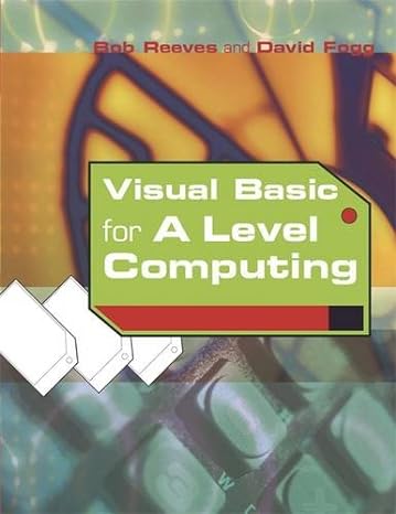 visual basic for a level computing 1st edition bob reeves ,dave fogg 0340889217, 978-0340889213