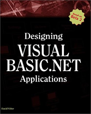 designing visual basic net applications 1st edition david vitter 1932111123, 978-1932111125