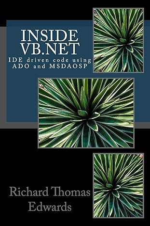 inside vb net ide driven code using ado and msdaosp 1st edition richard thomas edwards 1726314790,