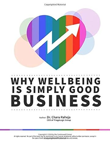 why wellbeing is simply good business 1st edition dr charu raheja 1726872734, 978-1726872737