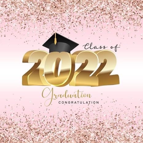 class of 2022 graduation guest book paperback pink rose gold glitter graduation guest book paperback for high