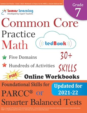 common core practice grade 7 math workbooks to prepare for the parcc or smarter balanced test ccss aligned