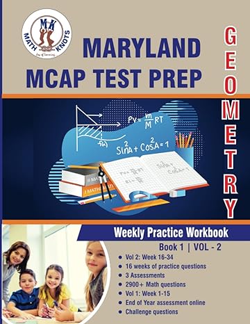 maryland comprehensive assessment program test prep geometry weekly practice workbook volume 2 multiple