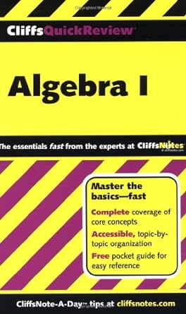 cliffsquickreview algebra i edition jerry bobrow 076456370x, 978-0764563706