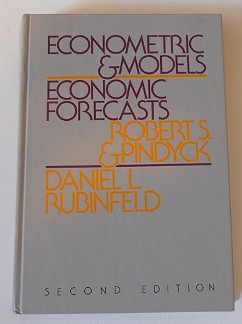 econometric models and economic forecasts 2nd edition robert s pindyck 0070500967, 978-0070500969