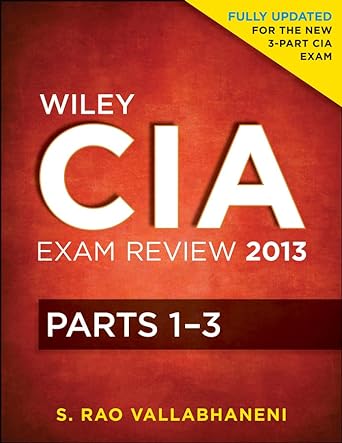 wiley cia exam review 2013 complete set parts 1st - 3rd edition s rao vallabhaneni 1118120604, 978-1118120606