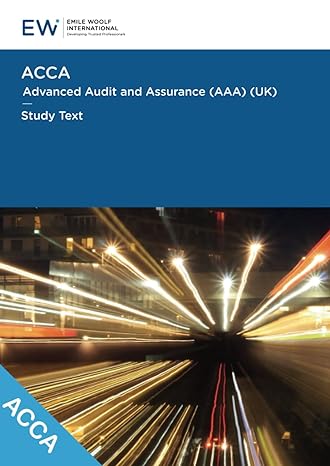 acca advanced audit and assurance study text 2022 23 1st edition nick blackwell ,annabel lefton ,emile woolf